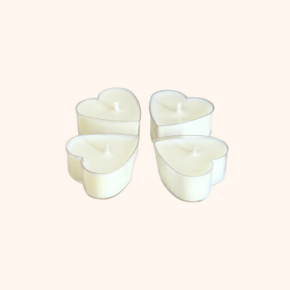VELAS DE TÉ – BLANCAS EN FORMA DE CORAZÓN