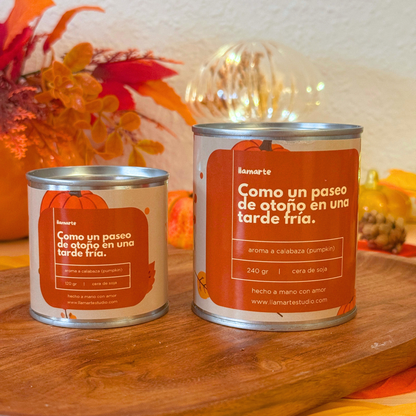 Vela Otoño Especiado - Calabaza (o Pumpkin)