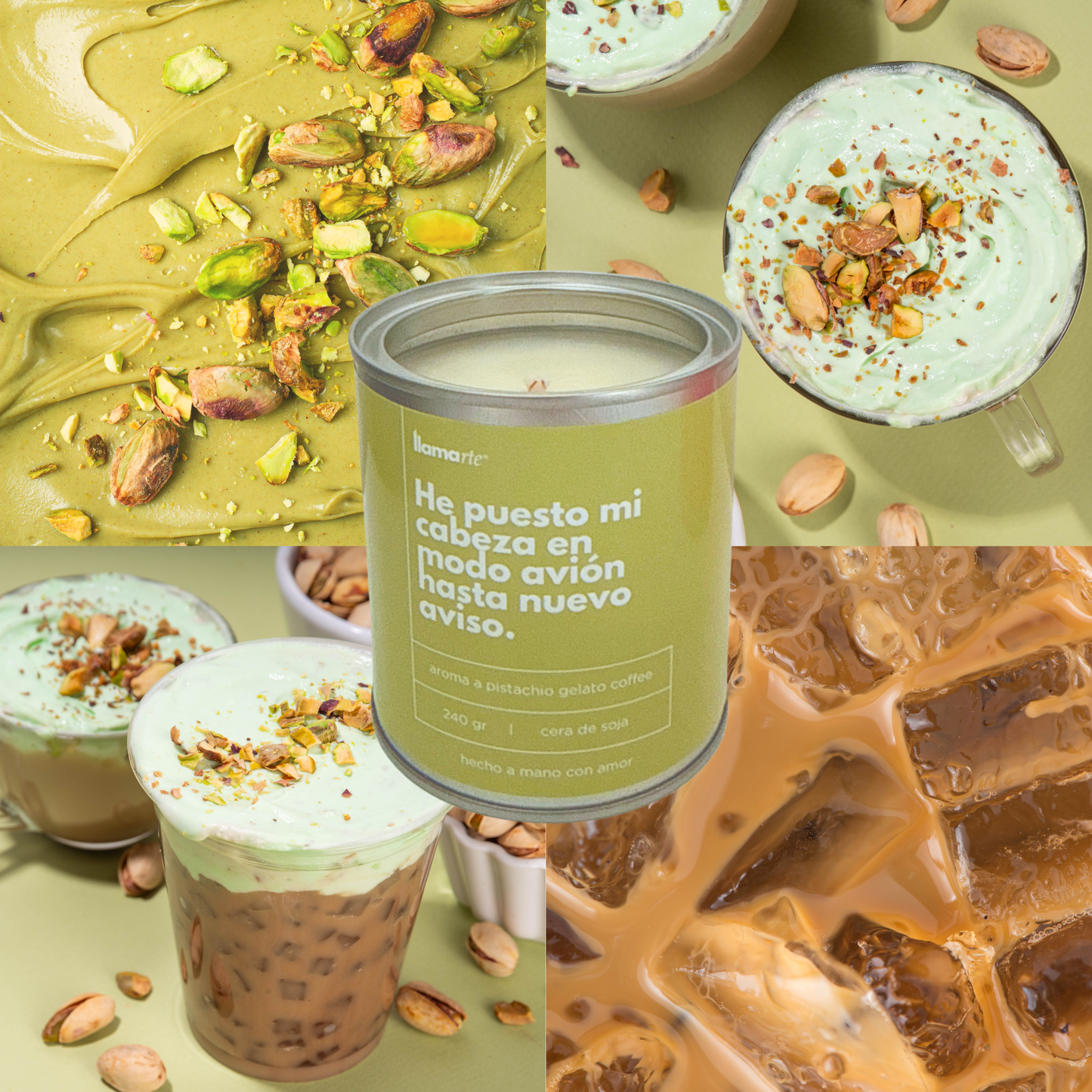 Vela Verano - Helado de pistacho con café